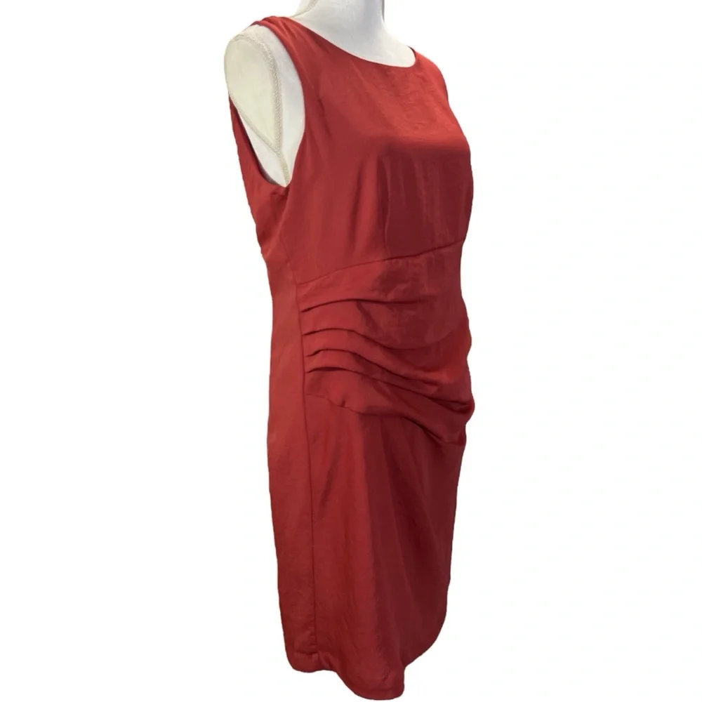 Anne Klein EC rust sleeveless scoop neck dress. Size 12 - Picture 3 of 6